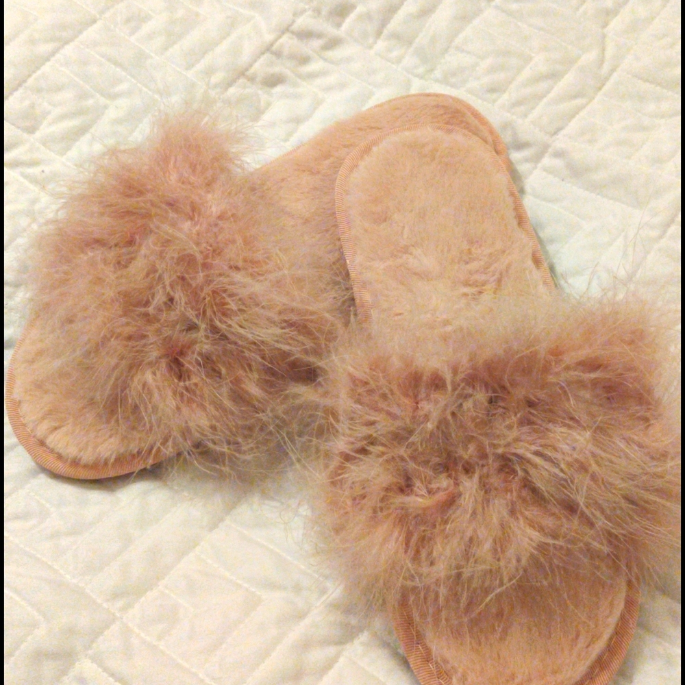 Fuzzy Pink Slippers